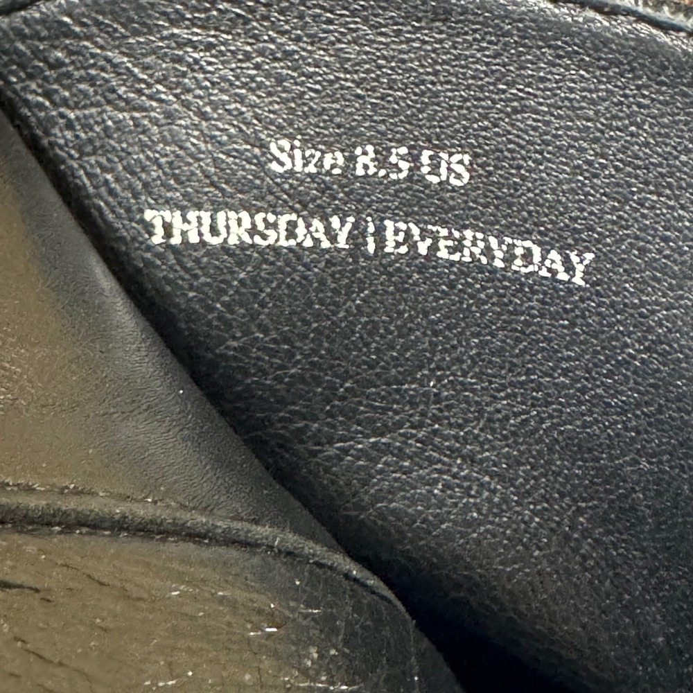 Thursday Boot Company Everyday Brown Leather Ankle Boots Lace Zip Womens 8.5 - Picture 6 of 14